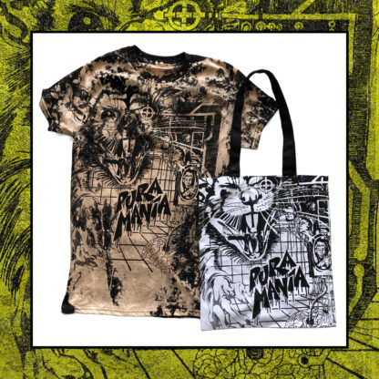 Pura Manía Rat Bleached T-shirt and Totebag combo